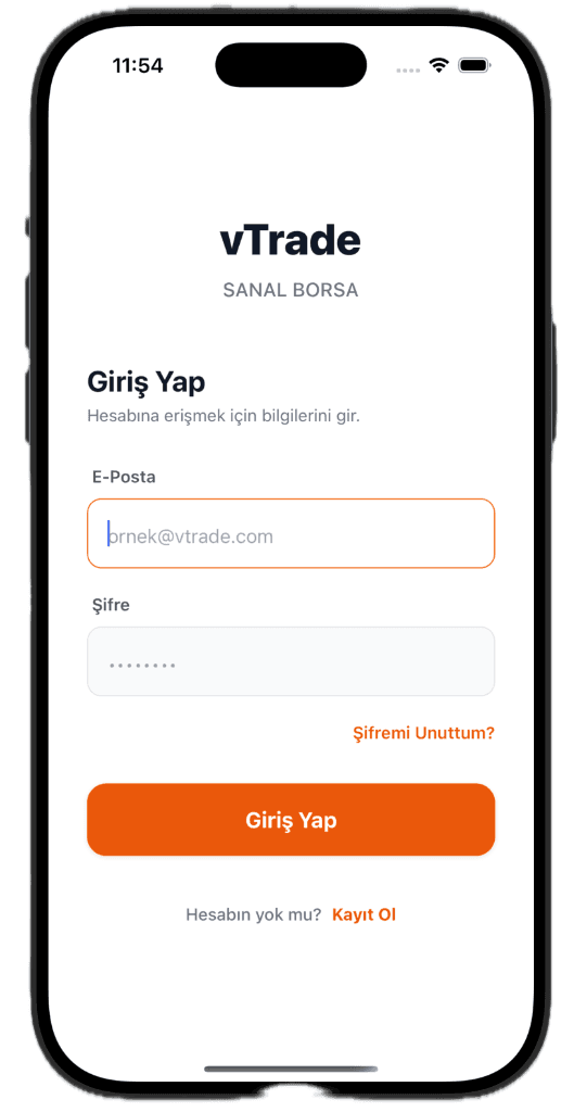 VTrade Mobile - Login