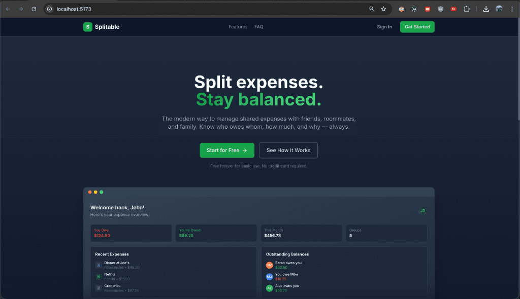 Splitable Landing Page